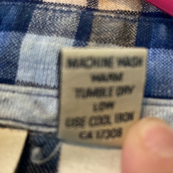 Haupt Germany casual plaid linen button down.  Size XL - Picture 3 of 7